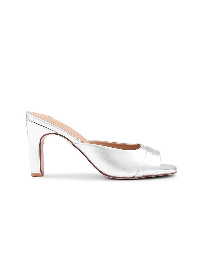 Cuple Women Open Toe Mule Heels